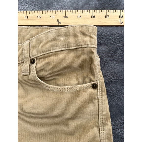 Polo Jeans Co Ralph Lauren Corduroy Pants Womens 8 Tan Bootcut Stretch Zip Y2K - Picture 3 of 10